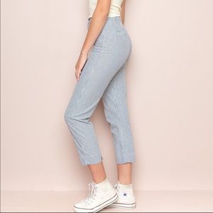 Brandy Melville blue and white striped pants